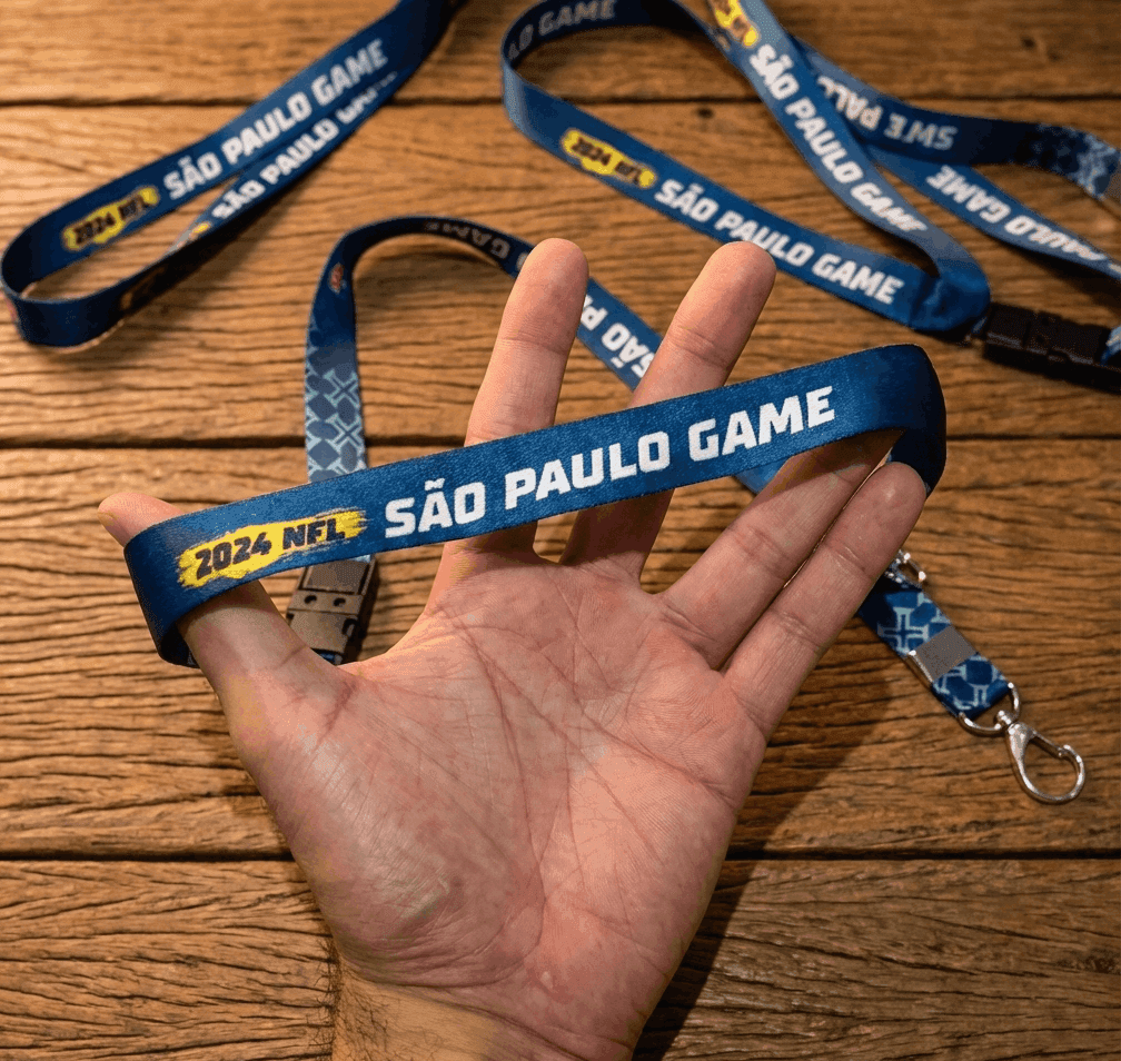 Lanyards personalizados em Curitiba - Case de Sucesso: NFL Sao Paulo Game